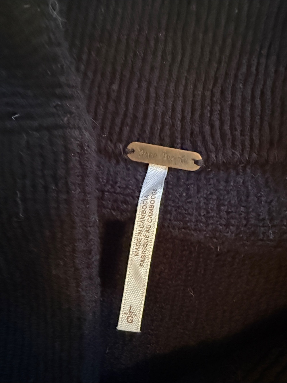 Free People Black Cowl Neck Sweater - Picture 3 of 4